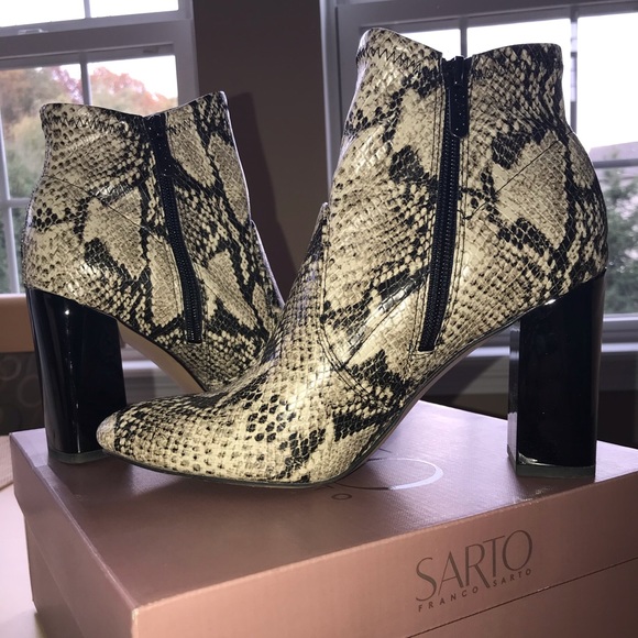 Franco Sarto Kacee snake print ankle bootie - Picture 2 of 6